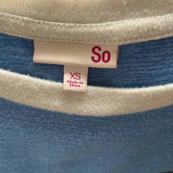 SO baseball tee, blue and grey, XS - Picture 7 of 11